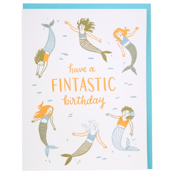 Mermaids Birthday Card