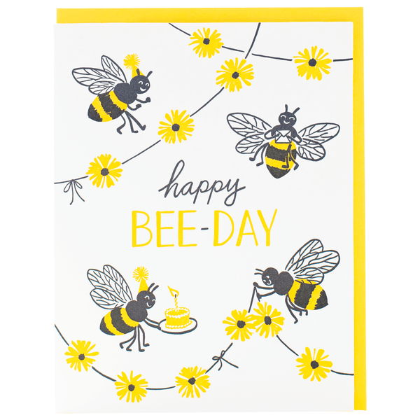 Bee Party Birthday Card