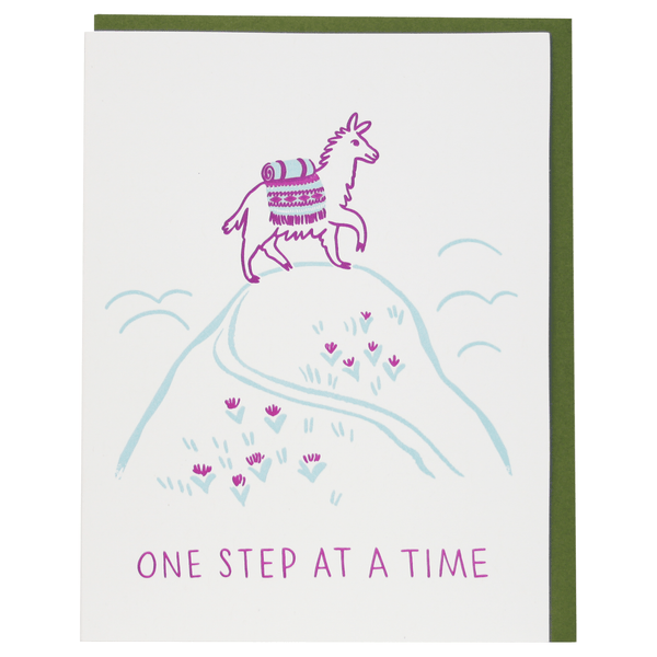 Mountain Llama Encouragement Card