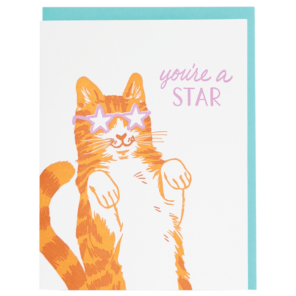 Star Cat Friendship Card