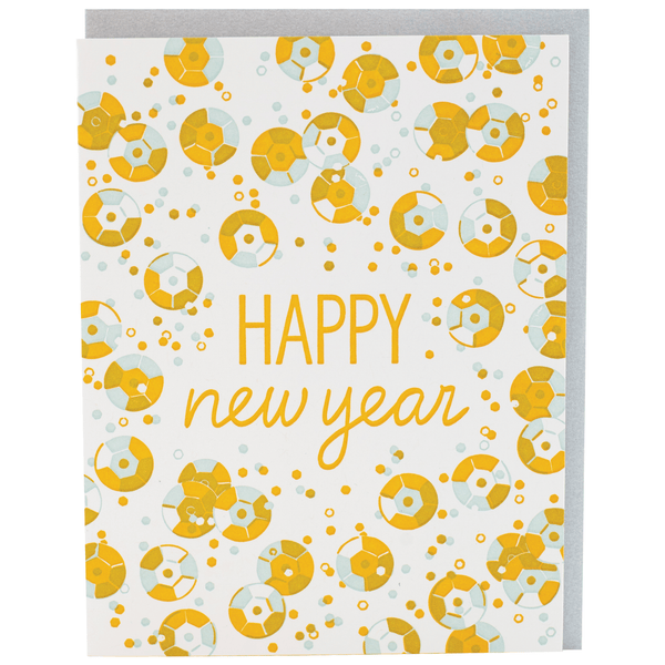 Sparkly Sequins New Year Card