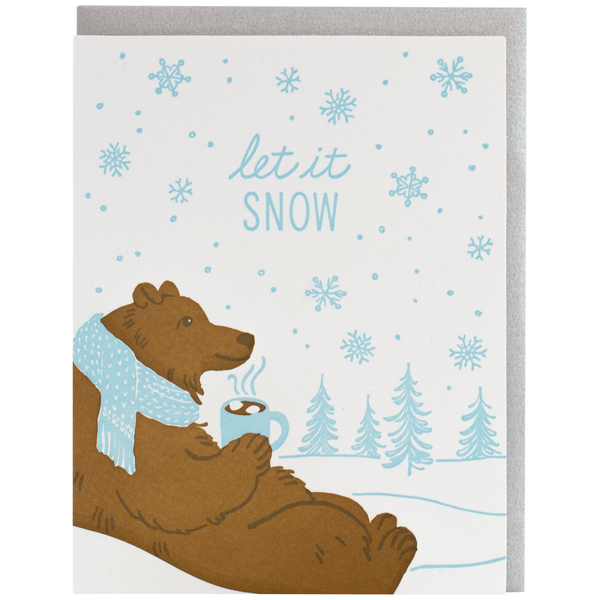 Bear with Hot Cocoa Holiday Card