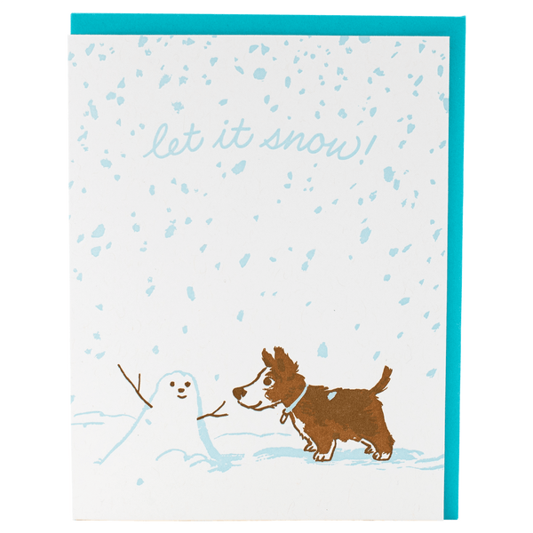 Snow Day Puppy Holiday Card