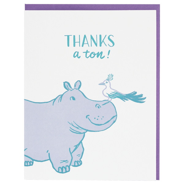 Hippo Thank You Card