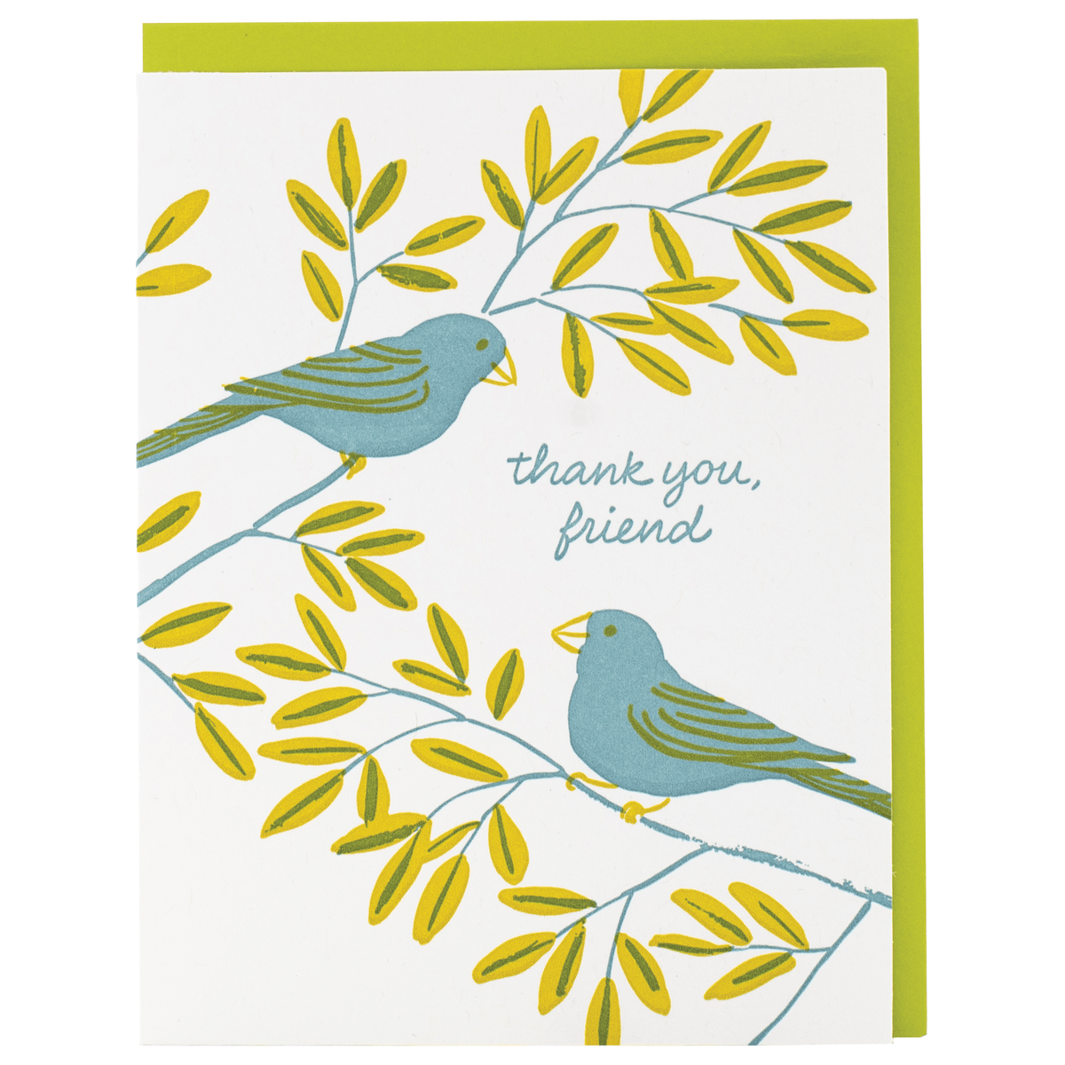 Thinking of You Birds Letterpress Card