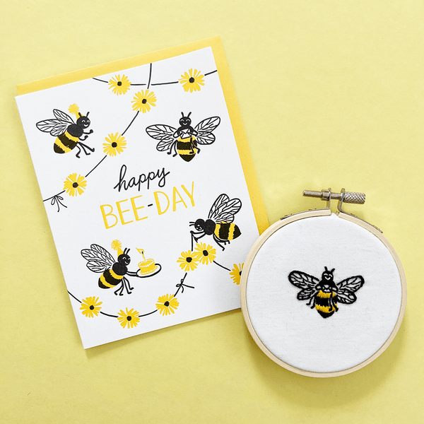 Bee Embroidery Art