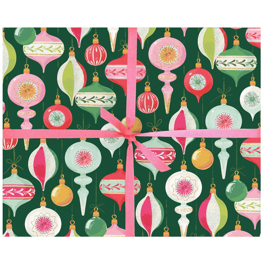 Vintage Ornaments Gift Wrap, Wrapping Paper